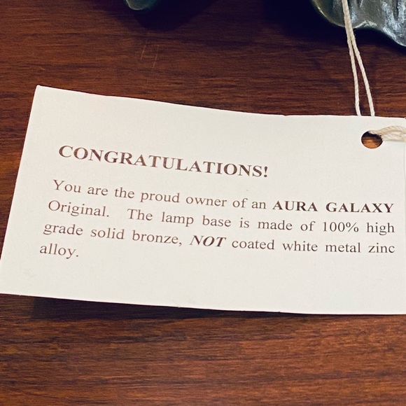 SOLD🌟HP🌟VTG 1990 Bronze Cherub Art Glass Memory Lamp - Picture 10 of 12